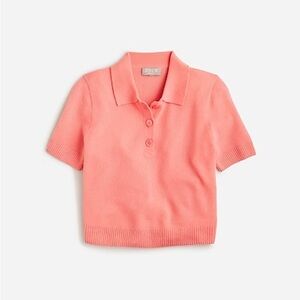 J.Crew Cashmere Cropped Polo, size small